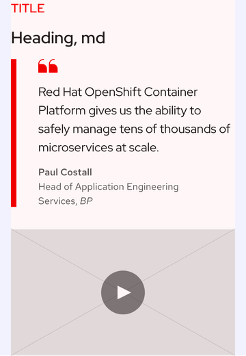 Image of a blockquote with video for small mobile screens