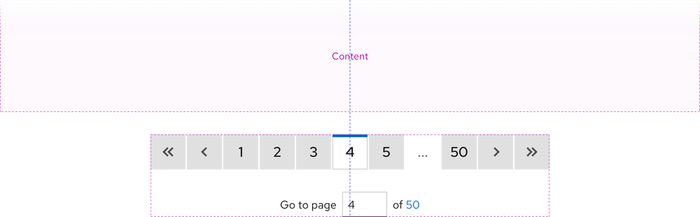 Image of full size pagination with the page input field below