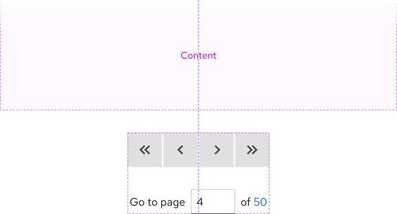 Image of compact size pagination with the page input field below