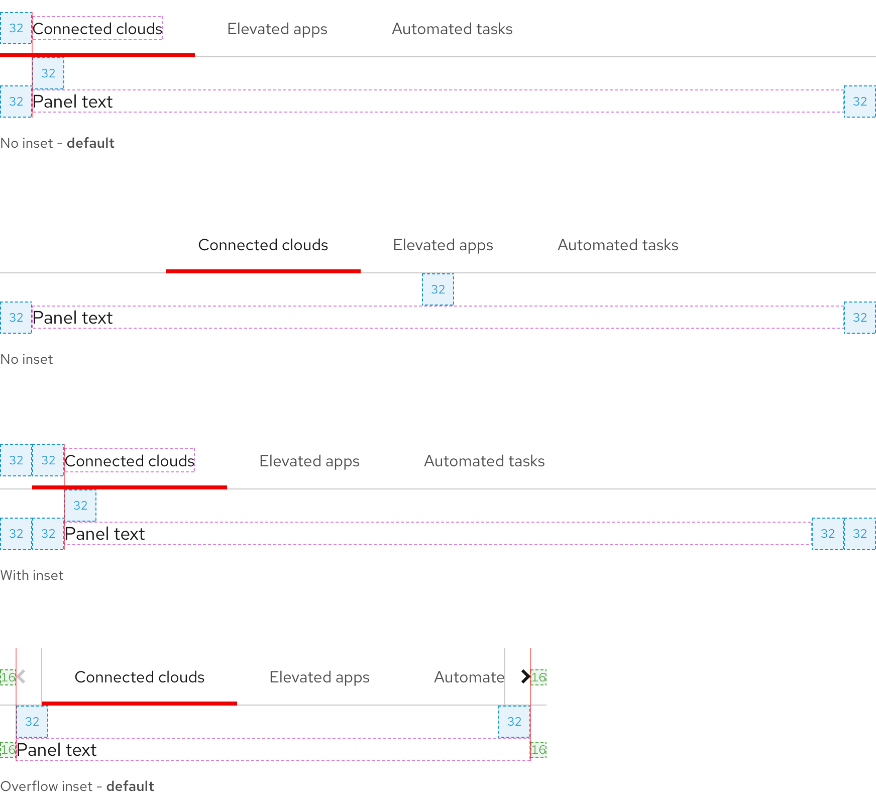 Image of open tabs showing detailed inset specs